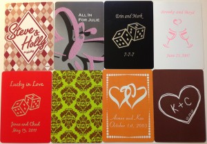 Wedding playing cards