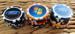 8 stripe custom poker chips