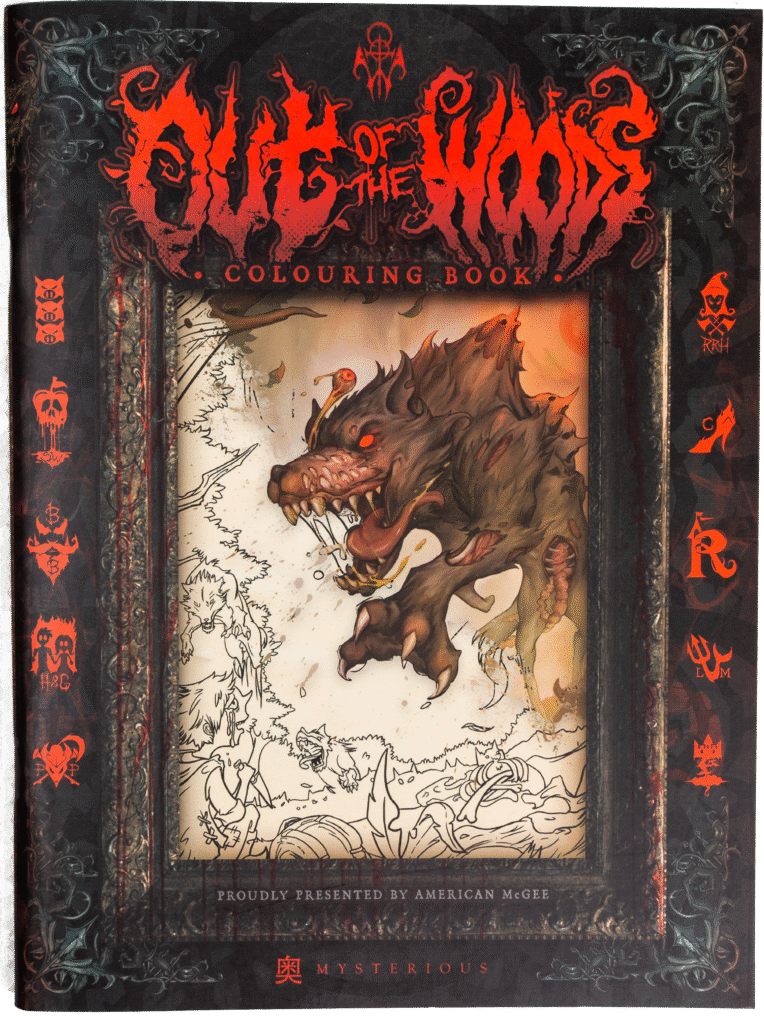 Out of The Woods Coloring Book, printed by Ad Magic
