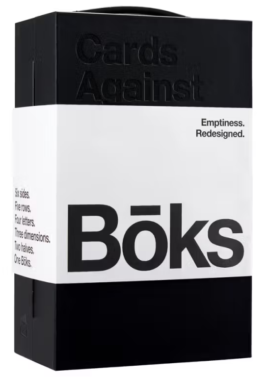 Boks: a pleather box manufactured by Ad Magic for Cards Against Humanity
