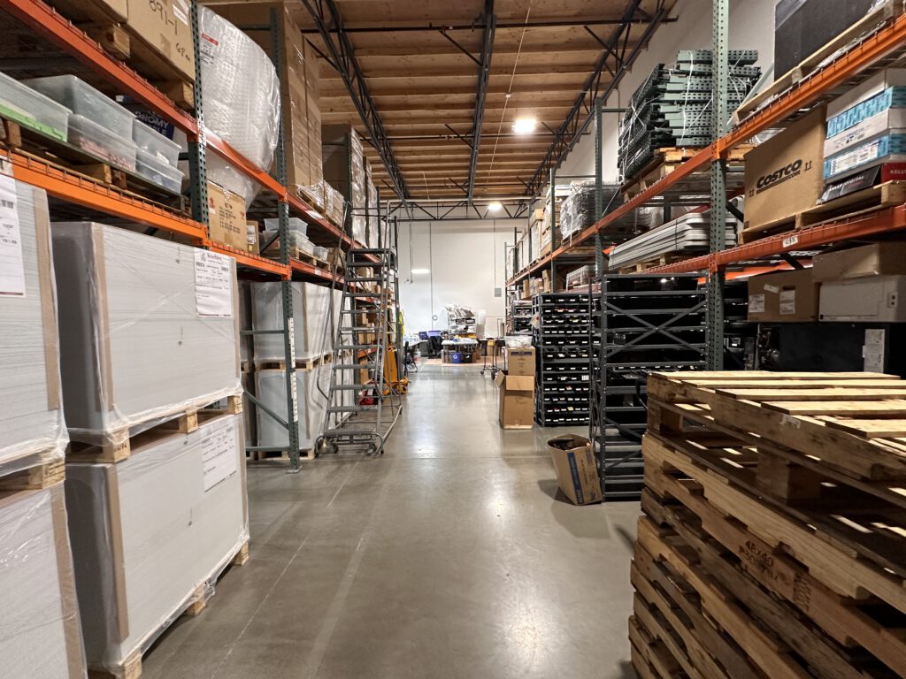 Inside of our warehouse, where we handle shipping.