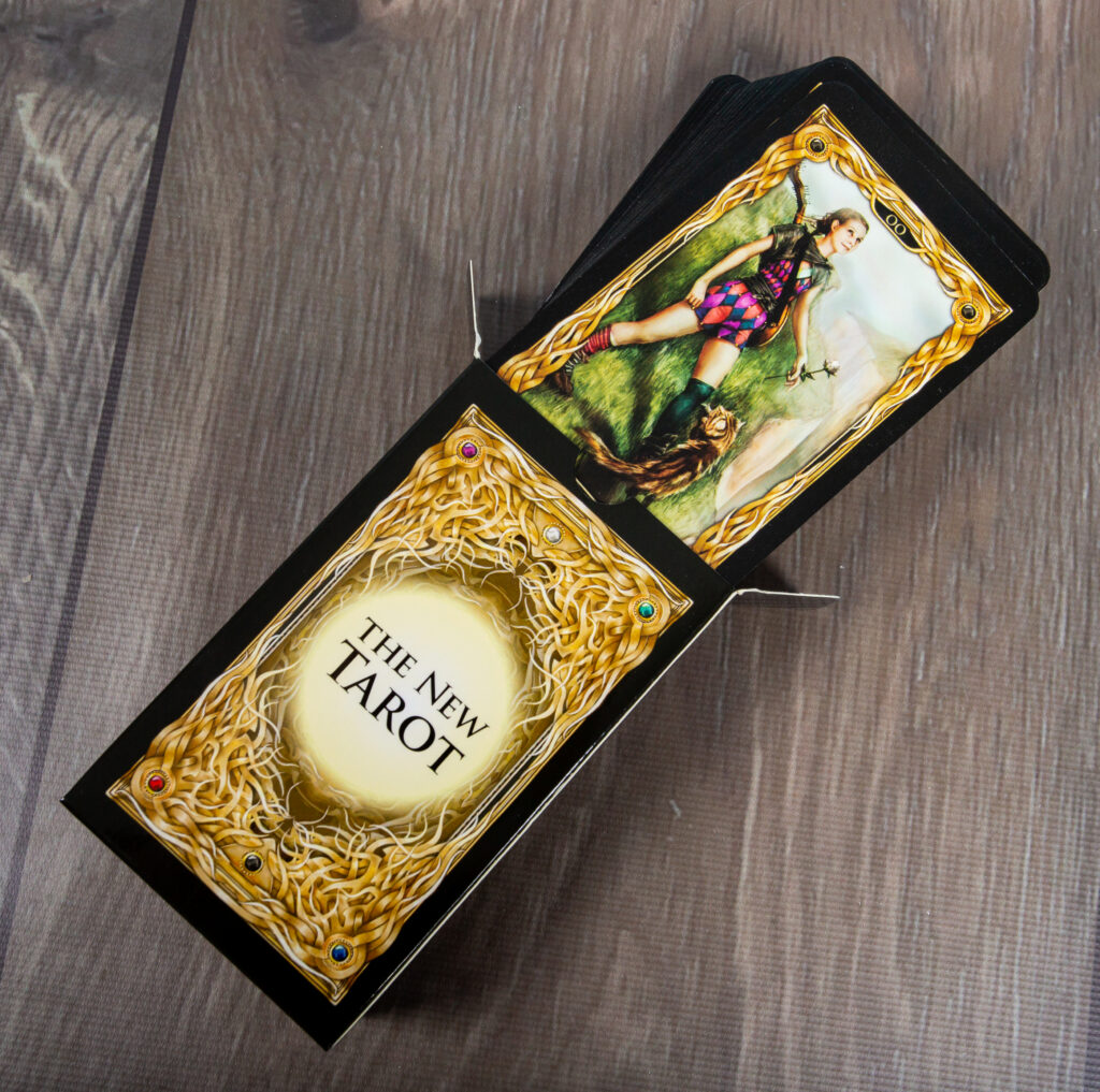 Tarot cards inside a tuckbox manufactured by Ad Magic