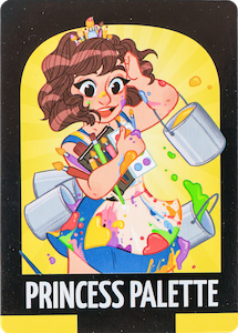 Full Color Custom Tarot Card: Princess Palette from Sparkle Kitty, manufactured by Ad Magic