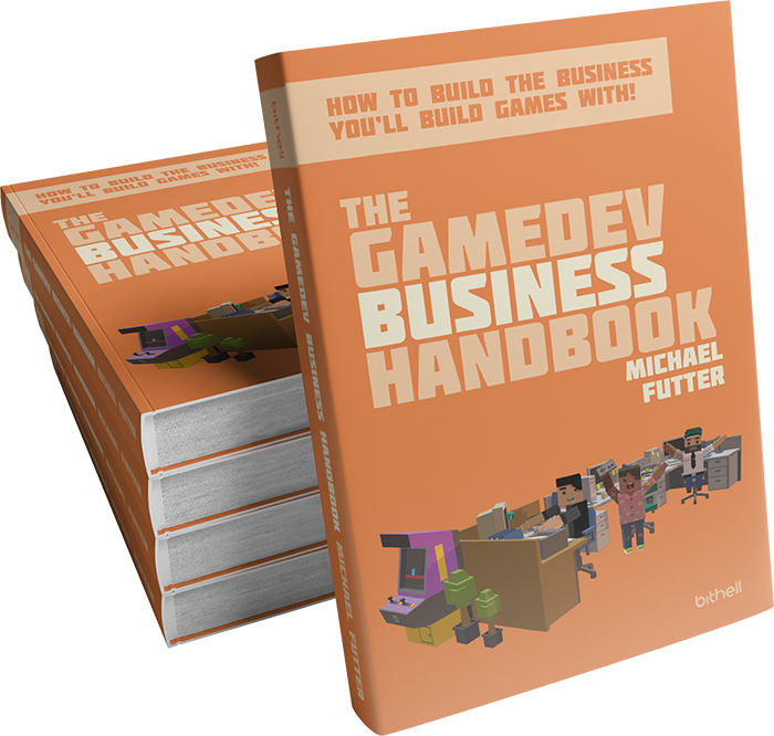 The Gamedev Business Handbook, printed by Ad Magic