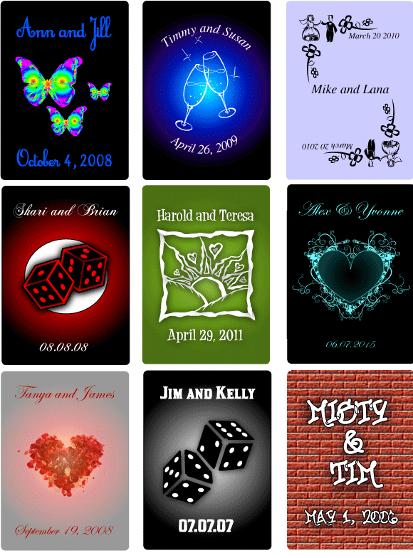 Custom Wedding Card design examples
