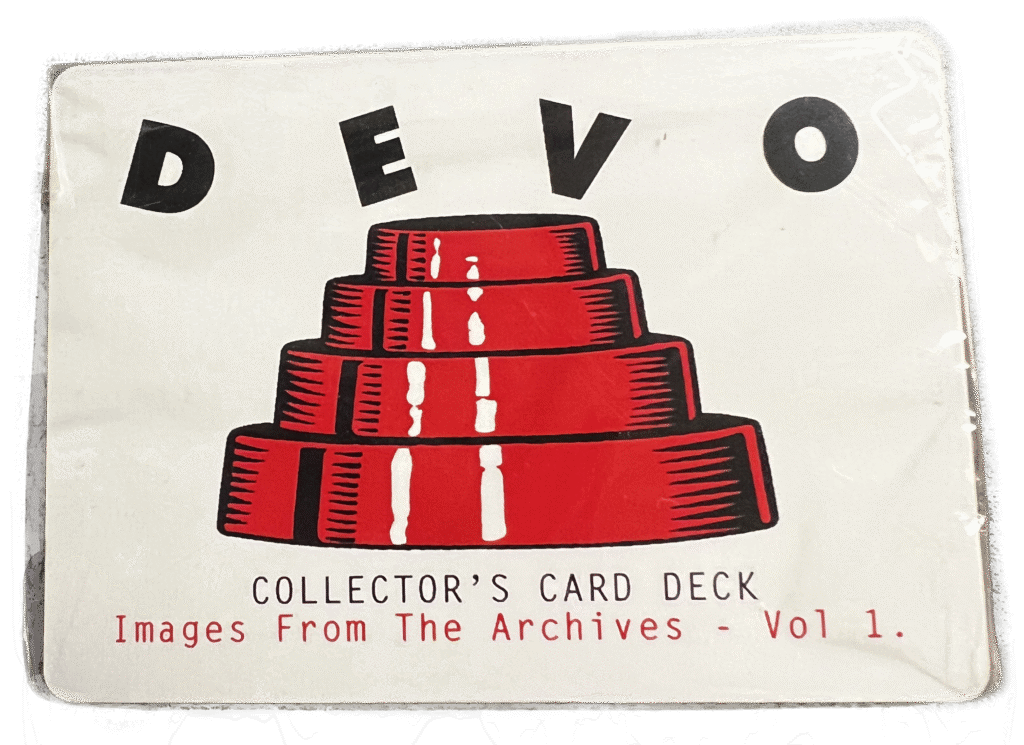 Custom promotional playing cards for musicians: Devo