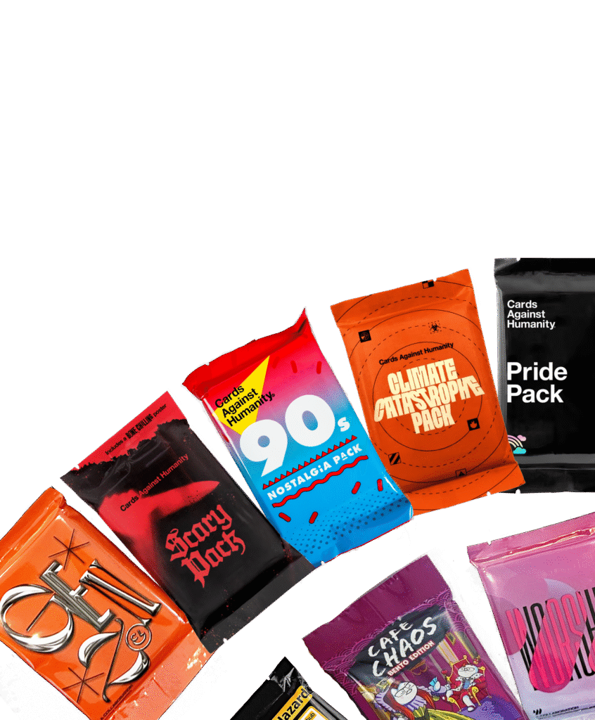 An array of foil packs, manufactured by Ad Magic