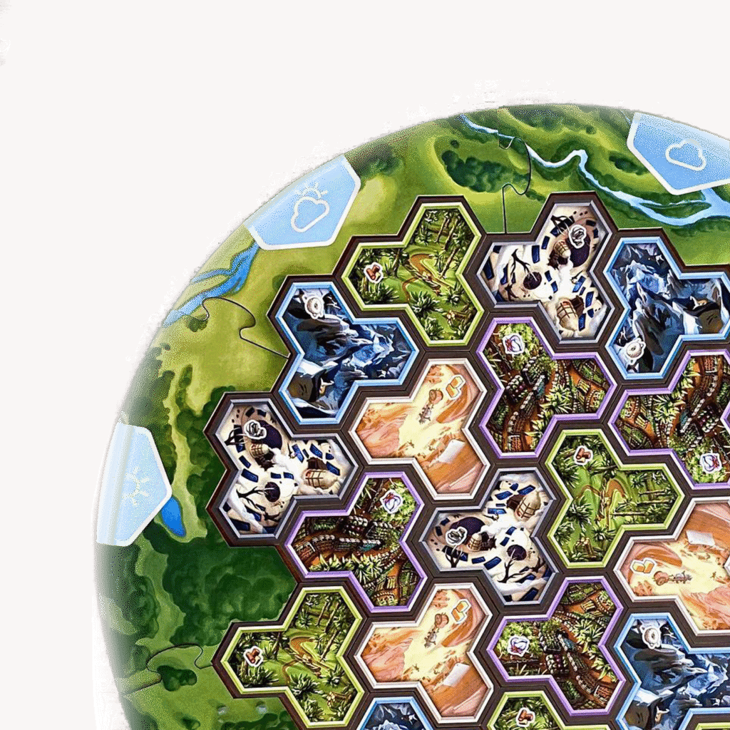 A round game board: manufactured by Ad Magic