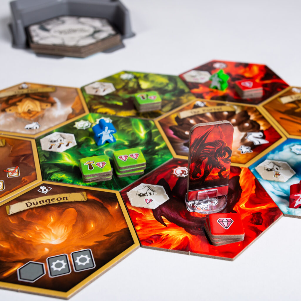 Game board for Dwellings of Eldervale: Manufactured by Ad Magic