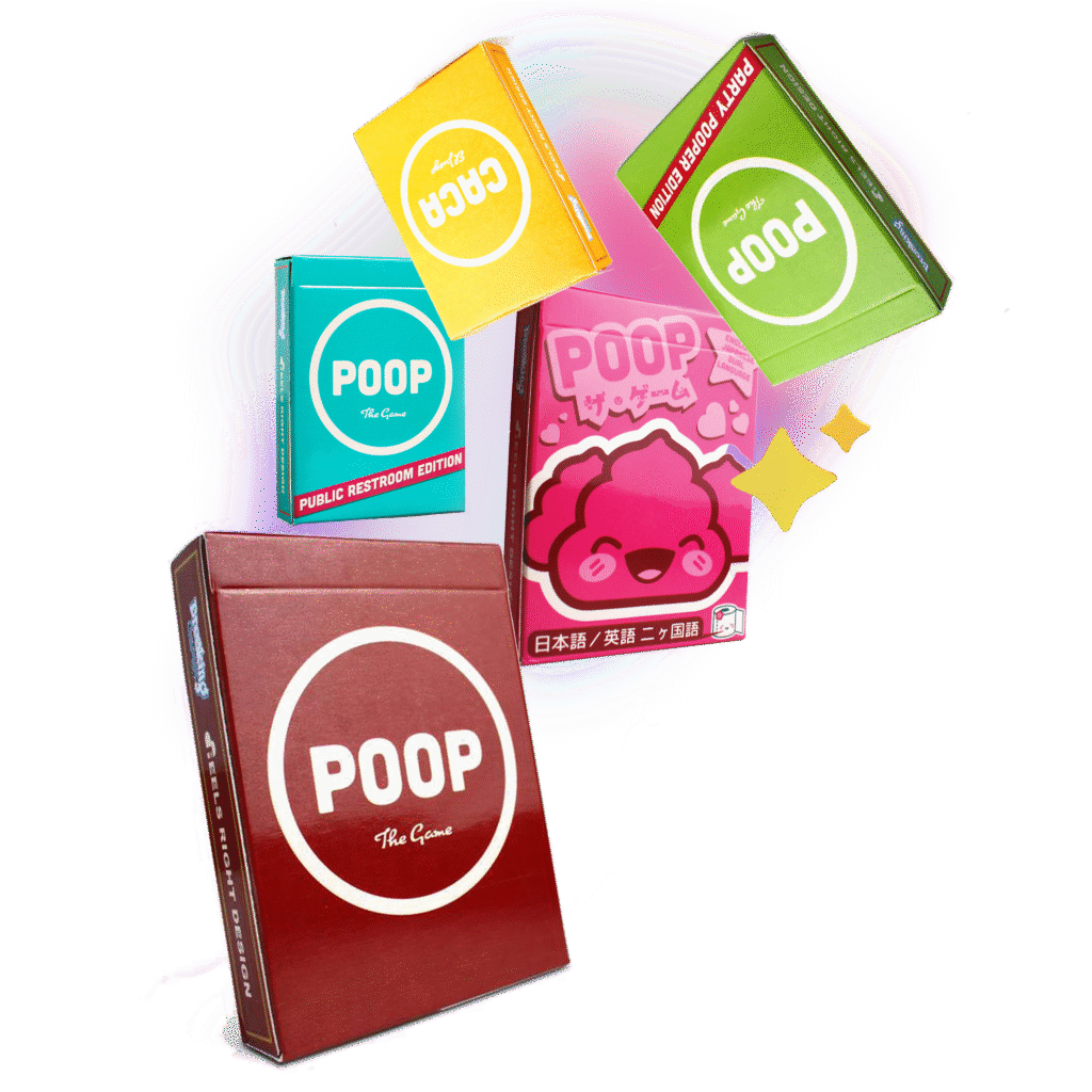 Many multicolored variants of Poop the Game