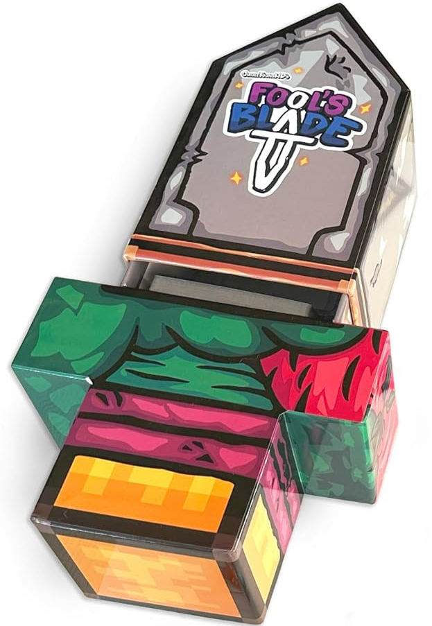 A custom box shaped like a sword, manufactured by Ad Magic