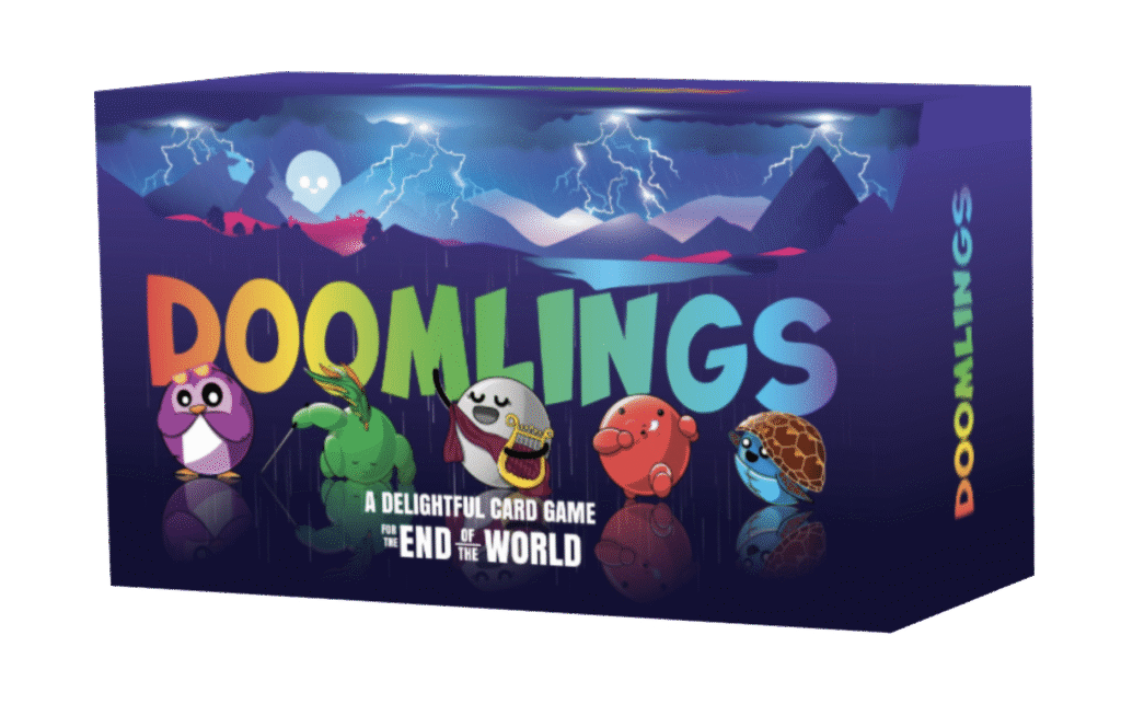 A box for the game Doomlings: manufactured by Ad Magic.